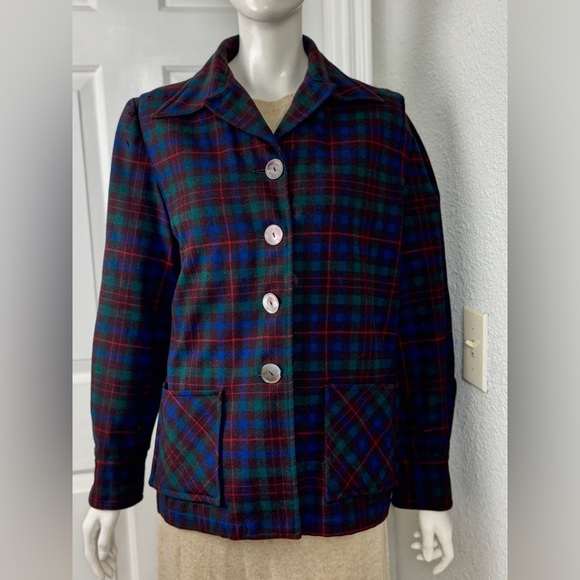 Pendleton Jackets & Blazers - PENDLETON 1940's VINTAGE 50's Classic ORIGINAL 49er Jacket Tartan Plaid Wool M/L